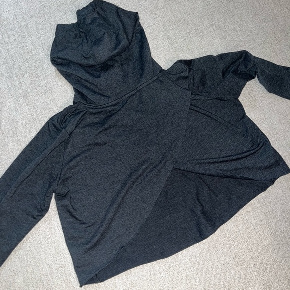Gymshark Cross Back Open Back Semi Cropped Lightweight Hoodie - Picture 7 of 9